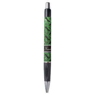 Persoonlijke naam groene glitterlaarzen pen