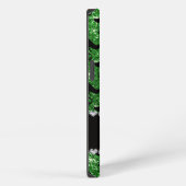 Persoonlijke naam groene glitterschoenen strikken iPhone hoesje (Rechterkant)