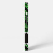 Persoonlijke naam groene glitterschoenen strikken iPhone hoesje (Linkerkant)