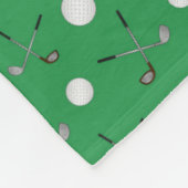 Persoonlijke naam groene golfballen fleece deken (Hoek)