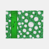 Persoonlijke naam groene golfballen t - shirts fleece deken (Voorkant (Horizontaal))