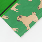 Persoonlijke naam groene honden fleece deken (Hoek)