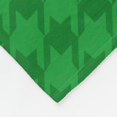 Persoonlijke naam groene houndstooth fleece deken (Hoek)