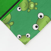 Persoonlijke naam groene kikkers fleece deken (Hoek)