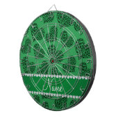 Persoonlijke naam groene luipaard dartbord (Voorkant Rechts)