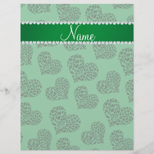 Persoonlijke naam groene luipaard flyer (Voorkant)