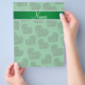 Persoonlijke naam groene luipaard flyer (Hand)