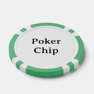 Persoonlijke naam groene pokerchip