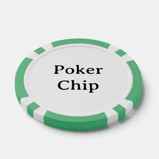 Persoonlijke naam groene pokerchip (Enkel)
