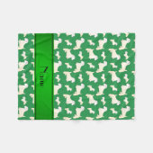 Persoonlijke naam groene Sealyham Terrier dogs Fleece Deken (Voorkant (Horizontaal))