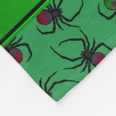 Persoonlijke naam groene spinnen fleece deken (Hoek)