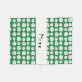 Persoonlijke naam groene volleybalballen fleece deken (Voorkant (Horizontaal))