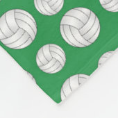 Persoonlijke naam groene volleybalballen fleece deken (Hoek)