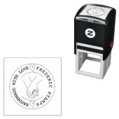 Persoonlijke naam handgemaakt met liefde   zelfinktende stempel (In situ)