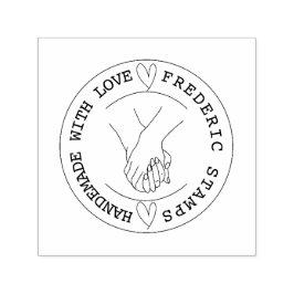 Persoonlijke naam handgemaakt met liefde zelfinktende stempel