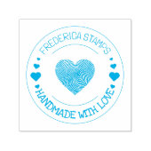 Persoonlijke naam Handgemaakt met liefdeshart Zelfinktende Stempel (Design)
