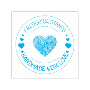 Persoonlijke naam Handgemaakt met liefdeshart Zelfinktende Stempel