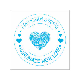 Persoonlijke naam Handgemaakt met liefdeshart Zelfinktende Stempel