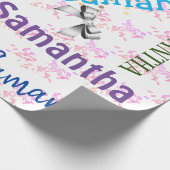 Persoonlijke naam Happy Birthday Cadeaupapier (Hoek)