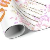 Persoonlijke naam Happy Birthday Cadeaupapier (Rol Hoek)