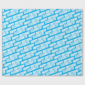 Persoonlijke naam Happy Birthday Cadeaupapier (Vlak)