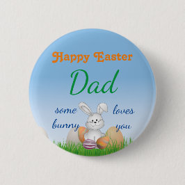 Persoonlijke naam Happy Pasen sommige konijnen hou Ronde Button 5,7 Cm
