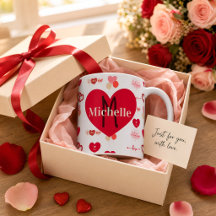 Persoonlijke naam hart monogram liefdesgeschenk