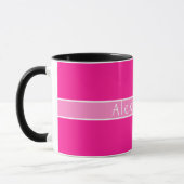 Persoonlijke naam heet roze mok (Links)