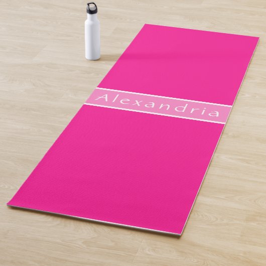 Persoonlijke naam heet roze yogamat (In situ)
