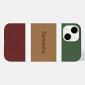 Persoonlijke naam herfst blokkleuren Case-Mate iPhone case (Achterkant (horizontaal))