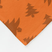 Persoonlijke naam hert oranje kerstbomen fleece deken (Hoek)