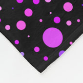 Persoonlijke naam hippo paarse polka dots fleece deken (Hoek)