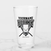 Persoonlijke NAAM Hockey Speler Stick Puck Team Glas (Voorkant)
