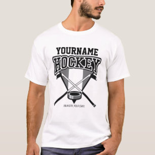 Persoonlijke NAAM Hockey Speler Stick Puck Team  T-shirt