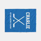 Persoonlijke naam hockeyspeler fleece deken (Voorkant (Horizontaal))