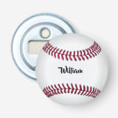 Persoonlijke naam honkbal button flesopener (Voorkant)
