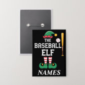 Persoonlijke Naam Honkbal Elf Familie Matching Button (Voorkant / Achterkant)