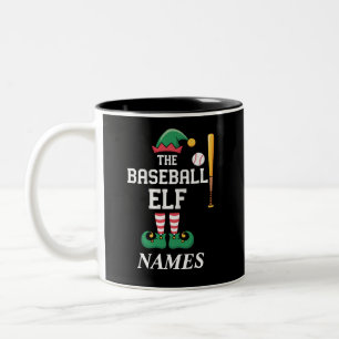 Persoonlijke Naam Honkbal Elf Familie Matching  Tweekleurige Koffiemok