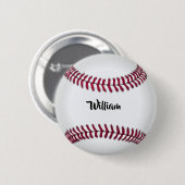 Persoonlijke naam honkbal ronde button 5,7 cm (Voorkant /achterkant)