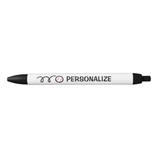 Persoonlijke naam honkbal sport logo pen (Voorkant)