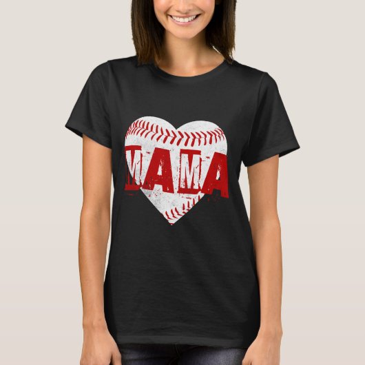 Persoonlijke naam honkbalmoeder t-shirt (Voorkant)