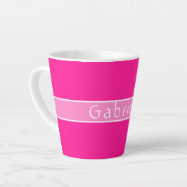 Persoonlijke naam Hot Pink Latte Mok