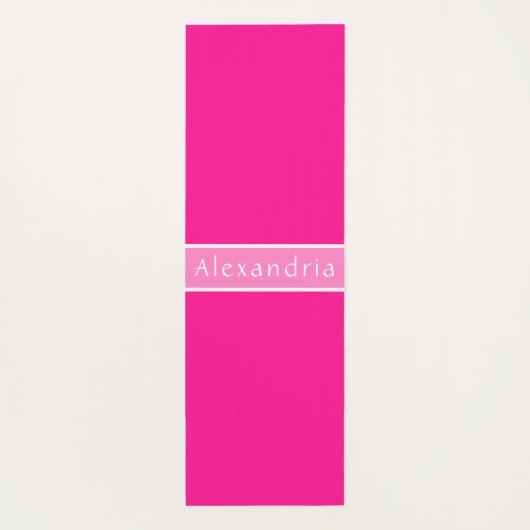 Persoonlijke naam Hot Pink Yogamat (Achterkant)