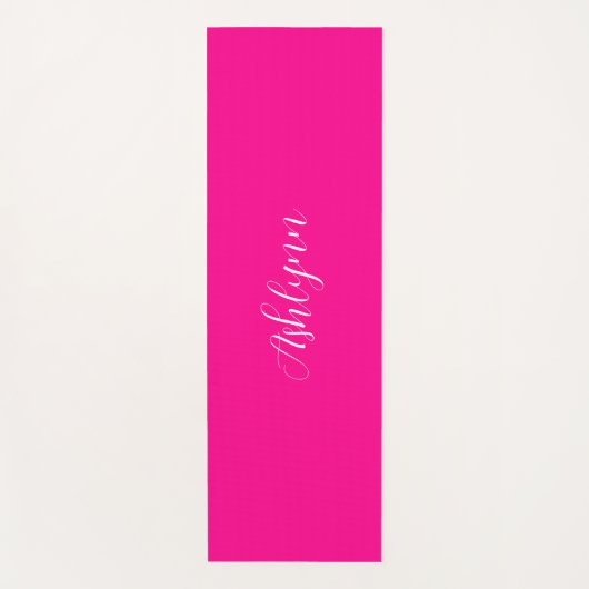 Persoonlijke naam Hot Pink Yogamat (Voorkant)