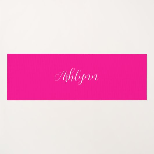 Persoonlijke naam Hot Pink Yogamat (Voorkant (horizontaal))