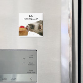 Persoonlijke naam houdt van cupcakes fretten magneet
