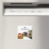 Persoonlijke naam houdt van cupcakes fretten magneet (Insitu (Vaatwasser))