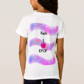 Persoonlijke naam I Love K-pop T-shirt (Achterkant)