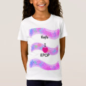 Persoonlijke naam I Love K-pop T-shirt (Voorkant)