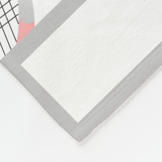 Persoonlijke naam Ik hou van tennisracket en bal Fleece Deken (Hoek)